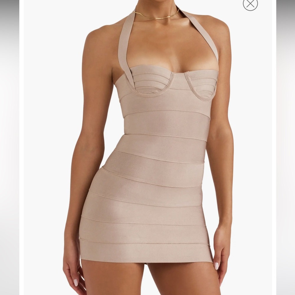 HOUSE OF CB | Maliha Halter Neck Minidress, Small